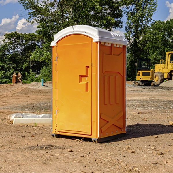 how often are the portable restrooms cleaned and serviced during a rental period in Paradise Inn